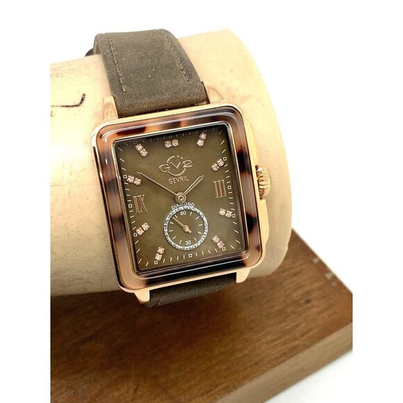 GV2 by Gevril Women's Watch 9249.5 Swiss Quartz Brown Mother of Pearl Di… - Picture 11 of 14